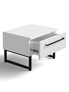 Тумба на металлокаркасе SKYLAND COFFEE CD 5036-1D, белый, матовая эмаль, 500х400х361 мм